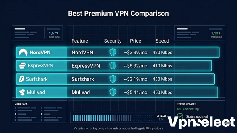 Best Paid VPN in 2026 Comparison: Price vs Performance ratio dashboard