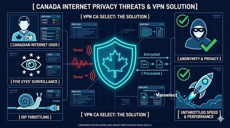 Secure internet in Canada from Five Eyes surveillance with a top VPN