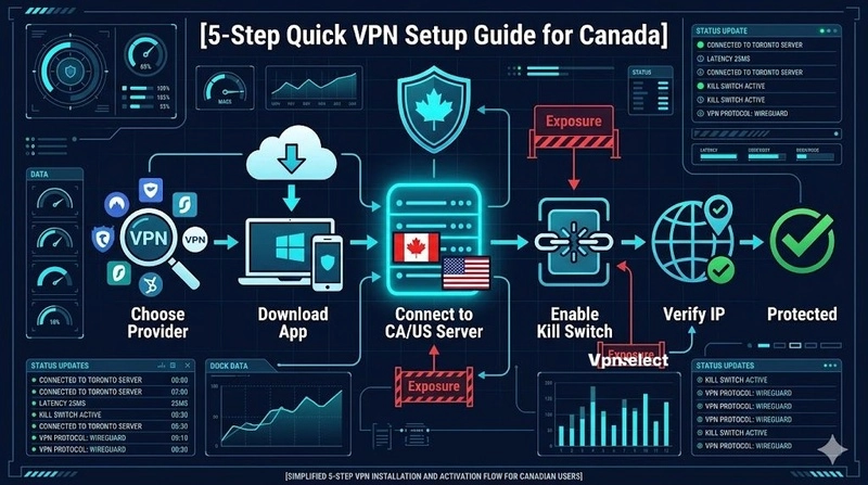 Step-by-step guide on how to set up and use a VPN for Canada