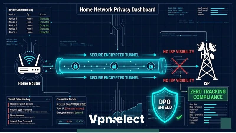 The security design illustrates the flow of encrypted data that bypasses the ISP.