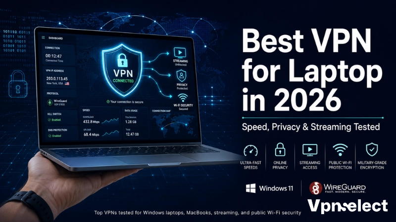 Best VPN for Laptop in 2026: Top Picks Tested for Speed, Privacy & Streaming