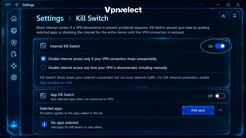 Enable a VPN Kill Switch